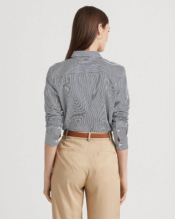 商品Ralph Lauren|Cotton Long Sleeve Embroidered Logo Shirt,价格¥561,第3张图片详细描述