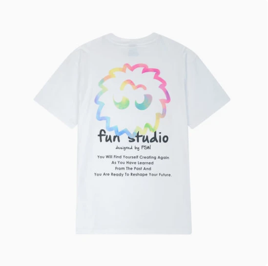 商品Evisu|【享贝家】（国内现货-QD）Evisu 福神 彩色笑脸图案 宽松圆领短袖T恤  男女同款 白色 ET2UTS861WH,价格¥130,第1张图片