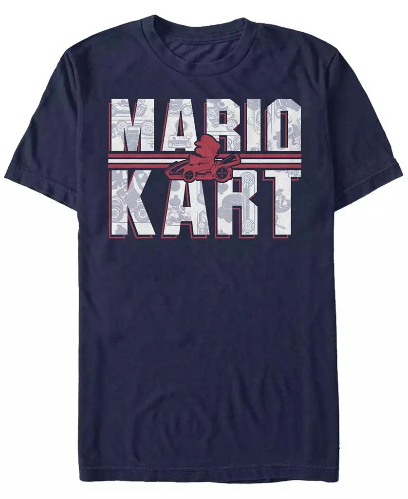 商品Nintendo|Nintendo Men's Mario Kart Shadowed Logo Short Sleeve T-Shirt,价格¥190,第1张图片