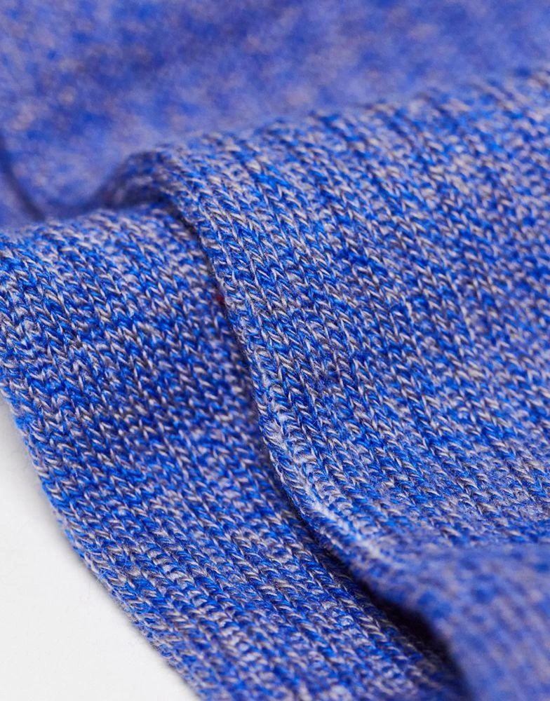 商品ASOS|ASOS DESIGN 3 pack sports sock in blue, grey and cream with twisted yarn,价格¥67,第4张图片详细描述