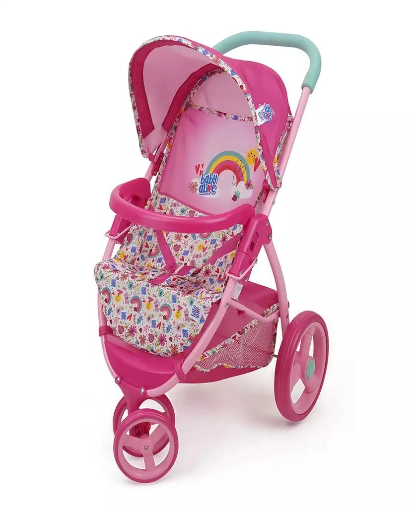 商品Baby Alive|Pink And Rainbow Doll Jogging Stroller,价格¥300,第1张图片