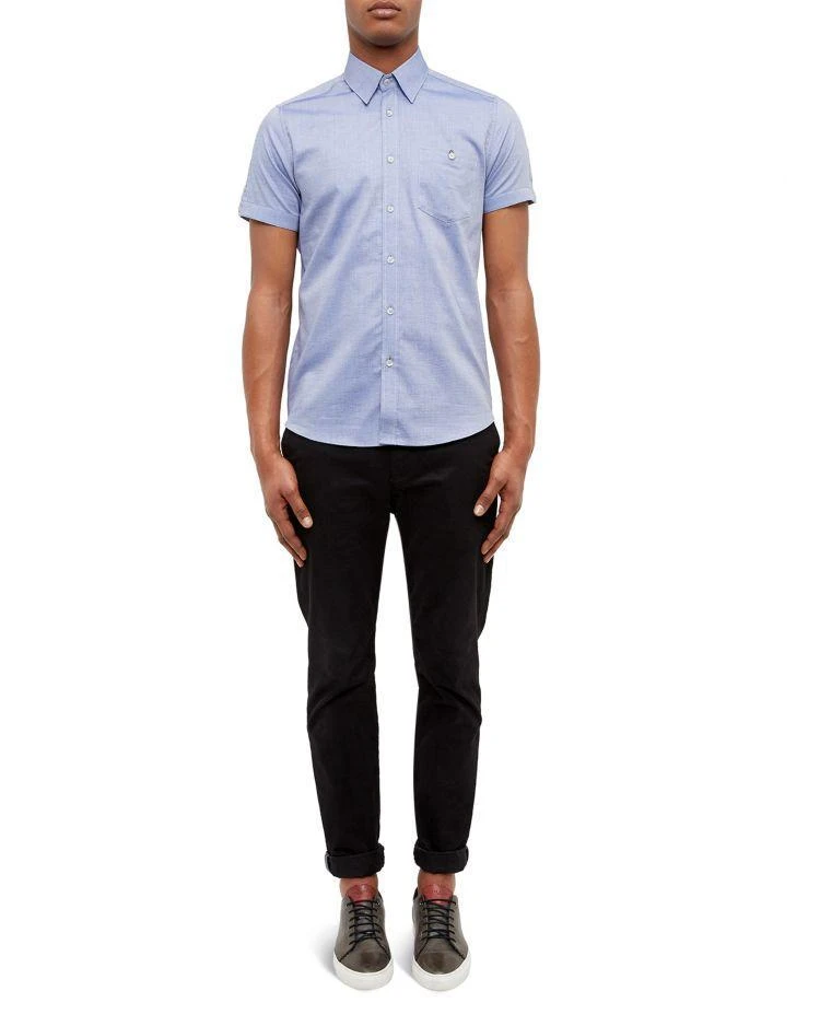 商品Ted Baker London|Ted Baker Mini Textured Regular Fit Button-Down Shirt,价格¥482,第3张图片详细描述