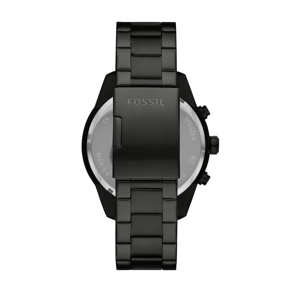 商品Fossil|Fossil Men's Brox Multifunction, Black-Tone Stainless Steel Watch,价格¥429,第3张图片详细描述