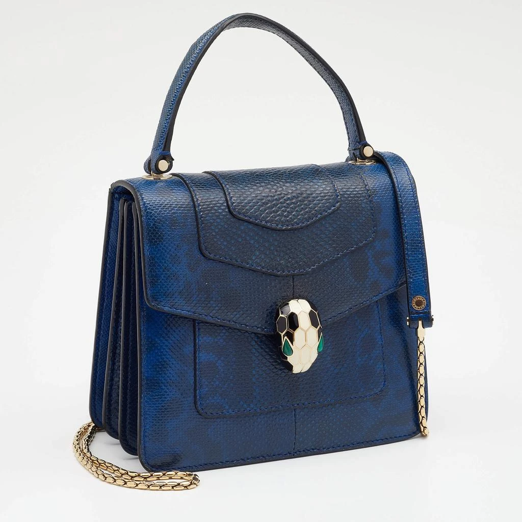 商品[二手商品] BVLGARI|Bvlgari Blue Karung Serpenti Forever Flap Top Handle Bag,价格¥15182,第3张图片详细描述