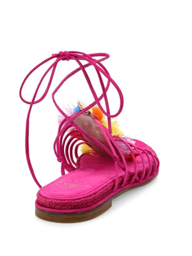 商品Stuart Weitzman|Noodles Embellished Suede Sandals,价格¥1208,第2张图片详细描述