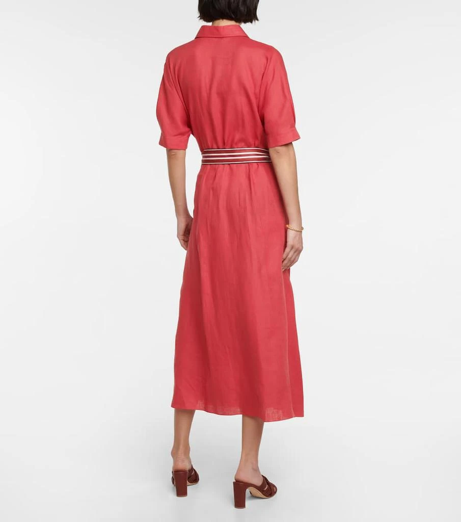 商品Loro Piana|Clarissa亚麻衬衫式连衣裙,价格¥22587,第3张图片详细描述