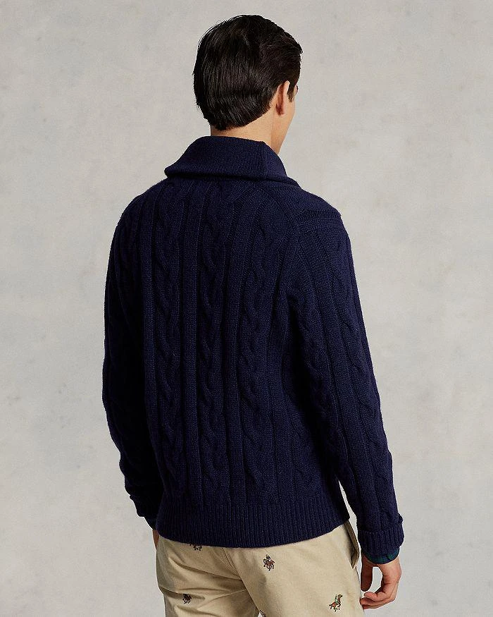 商品Ralph Lauren|Wool & Cashmere Cable Knit Shawl Collar Cardigan ,价格¥2065,第3张图片详细描述