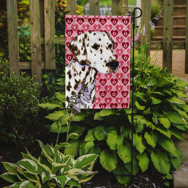 商品Caroline's Treasures|Dalmatian Hearts Love And Valentine's Day Portrait Garden Flag 2-Sided 2-Ply,价格¥136,第2张图片详细描述