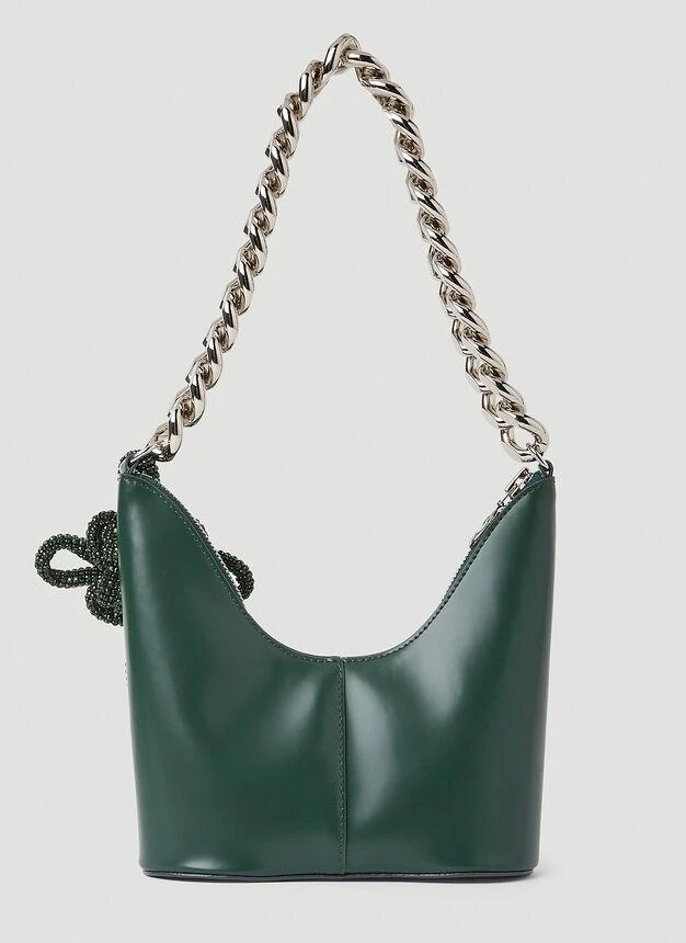 商品Kara|Knot Bean Shoulder Bag in Green,价格¥4622,第3张图片详细描述