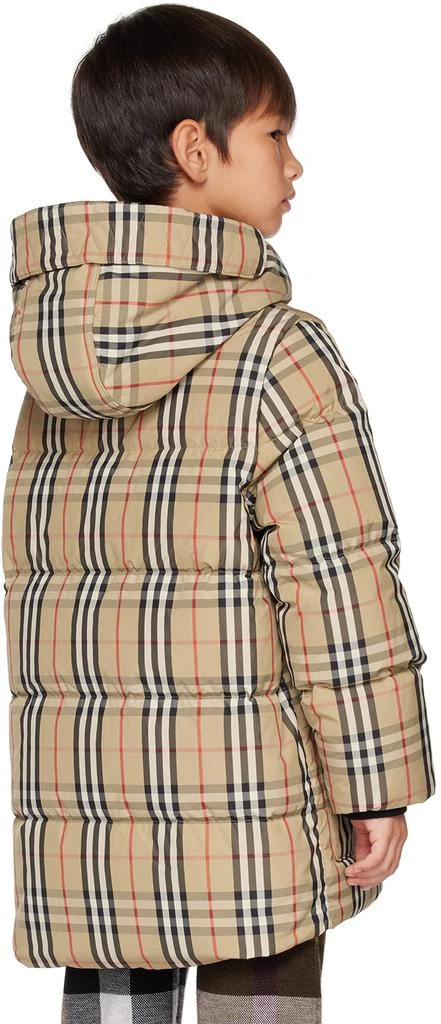 商品Burberry|Kids Beige Vintage Check Down Coat,价格¥6809,第3张图片详细描述