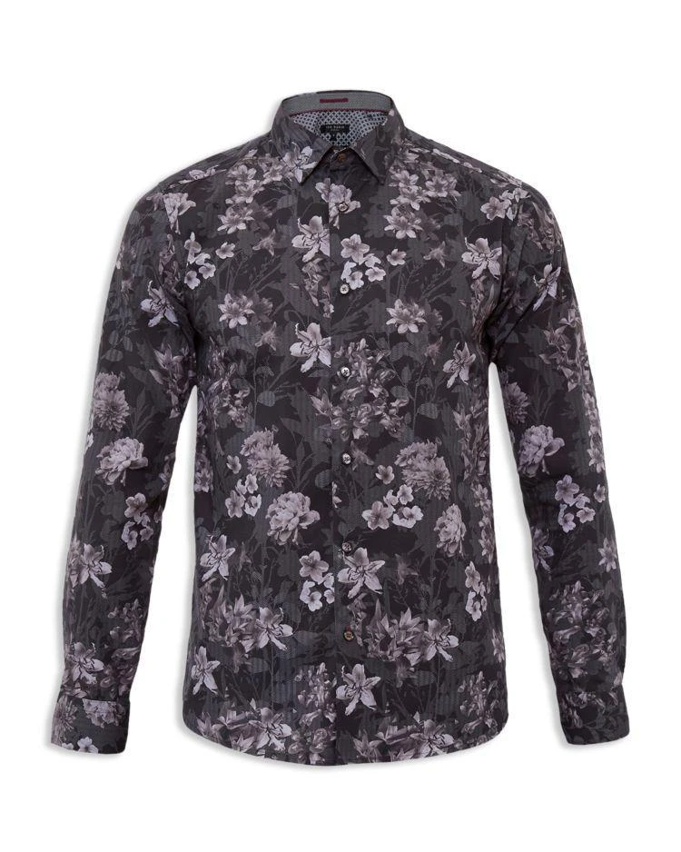 商品Ted Baker London|Konkord Flower Print Regular Fit Button-Down Shirt,价格¥726,第3张图片详细描述