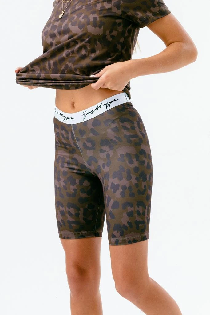 商品HYPE WOMENS|HYPE WOMENS BROWN CHOC LEOPARD TAPE CYCLING SHORTS,价格¥108,第1张图片