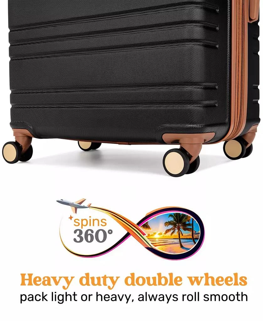 Brickell 3 Piece Expandable Retro Spinner Luggage Set 商品