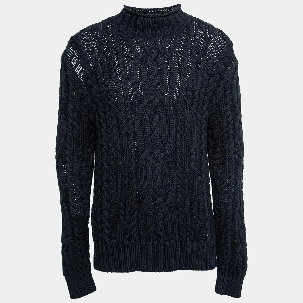 商品[二手商品] Ralph Lauren|Polo Ralph Lauren Navy Blue Cable Knit Long Sleeve Jumper XL,价格¥2765,第1张图片