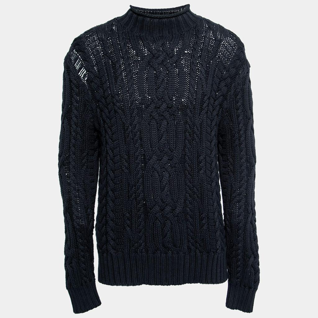 商品[二手商品] Ralph Lauren|Polo Ralph Lauren Navy Blue Cable Knit Long Sleeve Jumper XL,价格¥3346,第1张图片