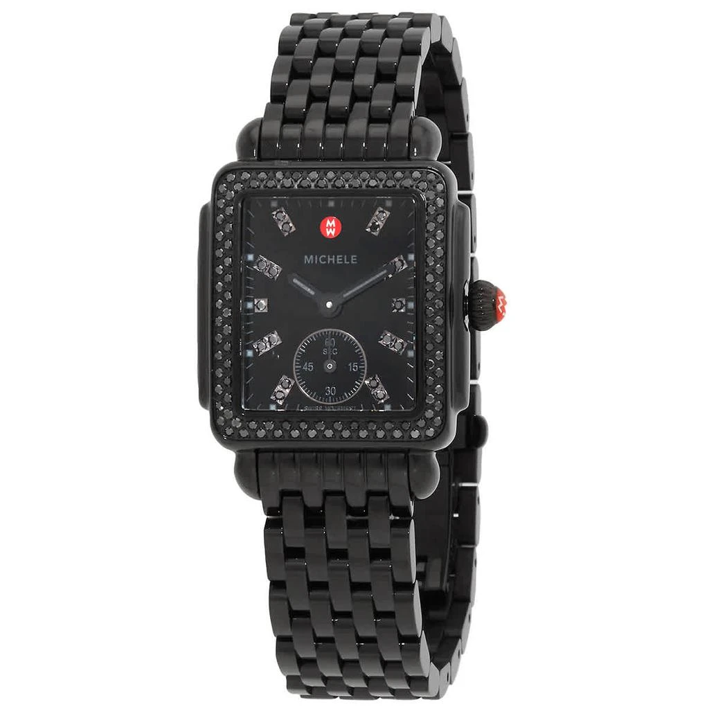 商品Michele|Deco Mid Quartz Black Dial Ladies Watch MWW06V000127,价格¥11606,第1张图片