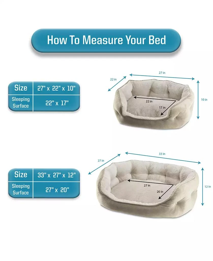 商品Macy's|Arlee Cozy Oval Round Cuddler Pet Dog Bed,价格¥850,第5张图片详细描述