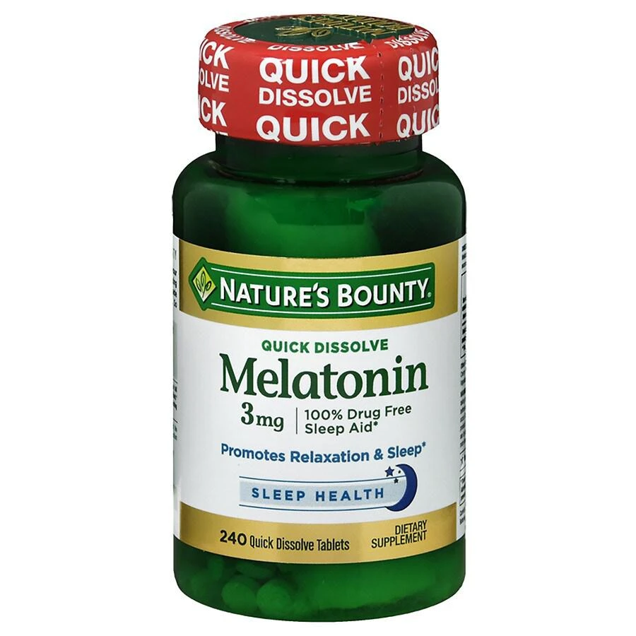 商品Nature's Bounty|Melatonin 3 mg Dietary Supplement Tablets,价格¥134,第1张图片