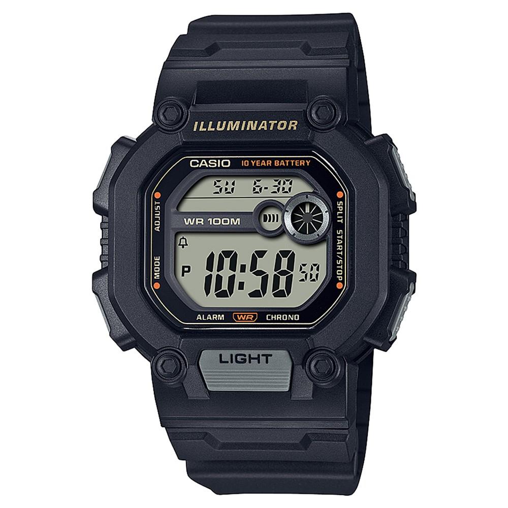 Men's Digital Black Resin Strap Watch 46mm商品第1张图片规格展示