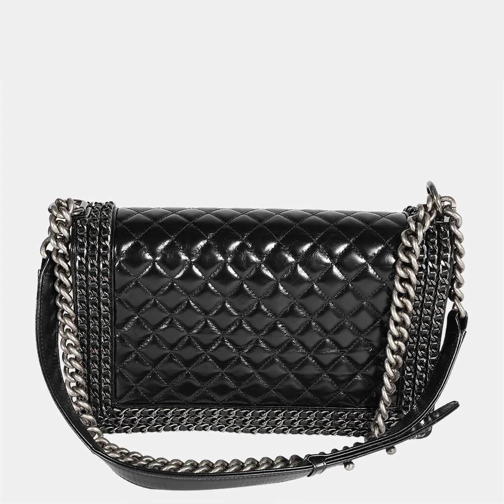 商品[二手商品] Chanel|Chanel Black Quilted Calfskin Chained Medium Boy Bag,价格¥37971,第3张图片详细描述