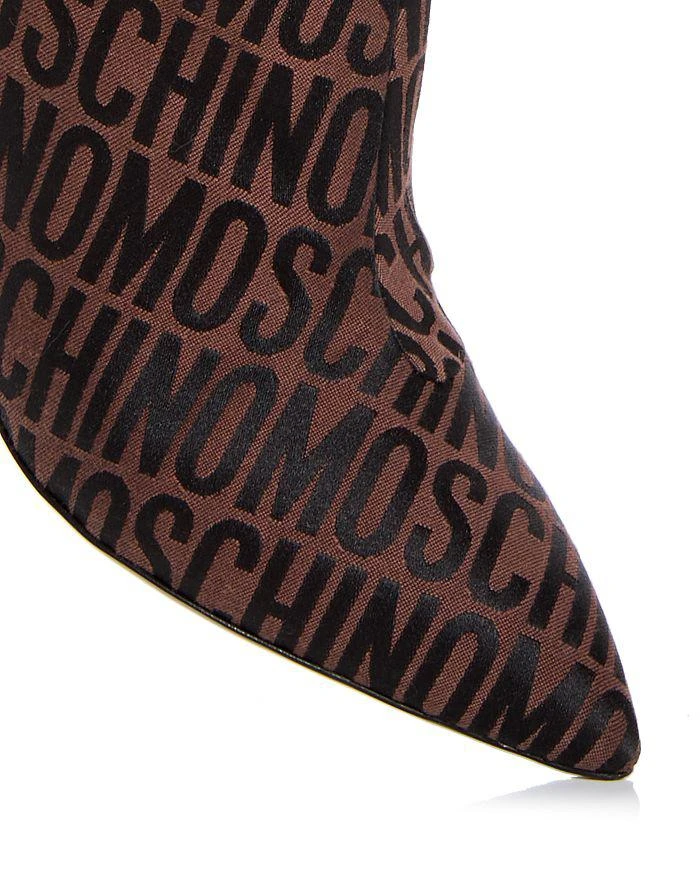 商品Moschino|Women's Logo Print High Heel Boots,价格¥7201,第5张图片详细描述