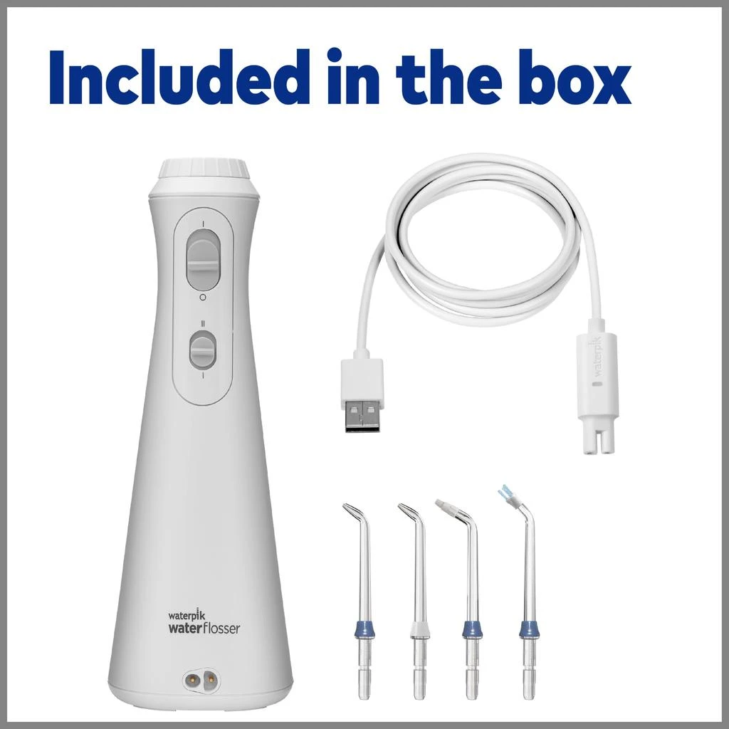Waterpik Cordless Plus Water Flosser with 4 Flossing Tips, Rechargeable and Portable for Travel and Home, ADA Accepted, Black WP-462 商品