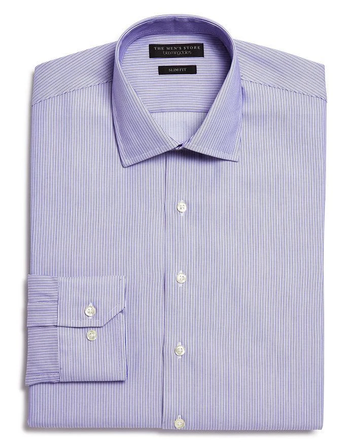 商品The Men's Store at Bloomingdale's|Woven Stripe Slim Fit Dress Shirt - 100% Exclusive,价格¥411,第1张图片