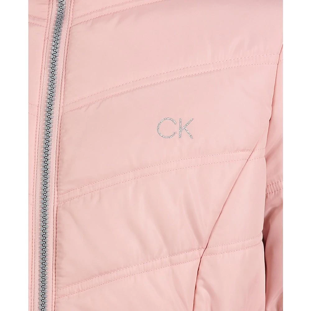 商品Calvin Klein|Big Girls Aerial Puffer Jacket,价格¥456,第4张图片详细描述