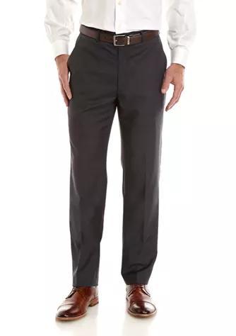 商品Ralph Lauren|Classic Fit Charcoal Solid Pants,价格¥1288,第1张图片