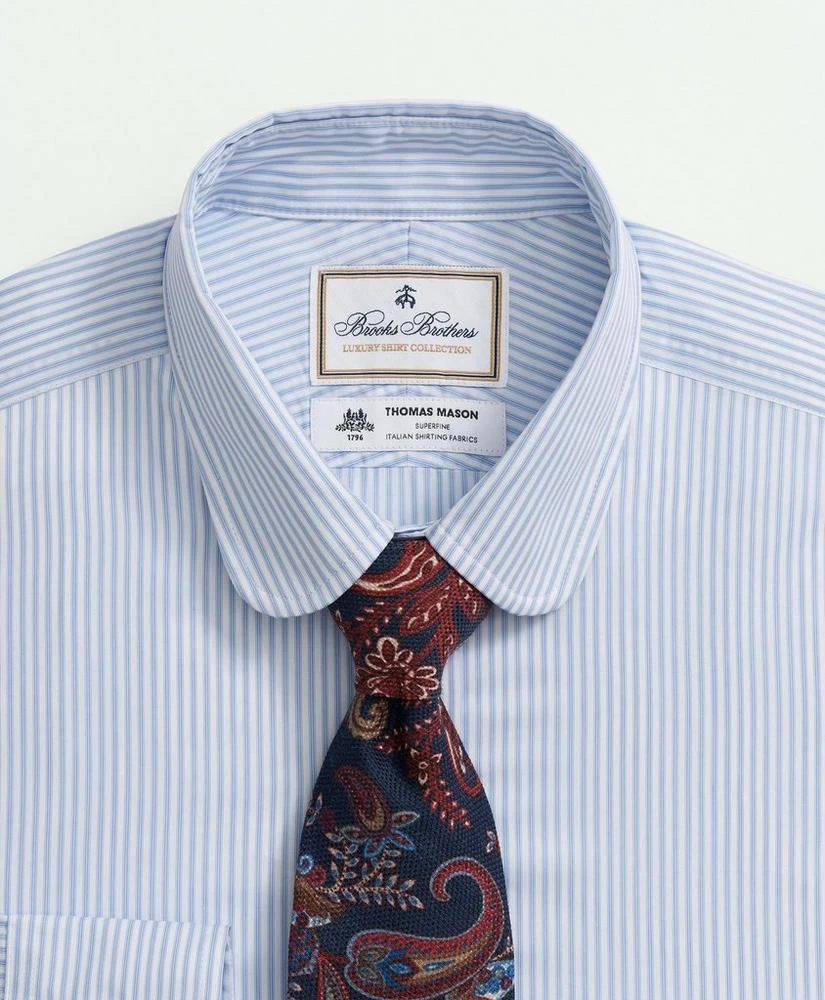 商品Brooks Brothers|Brooks Brothers X Thomas Mason® Cotton Poplin Club Collar, Striped Dress Shirt,价格¥785,第3张图片详细描述