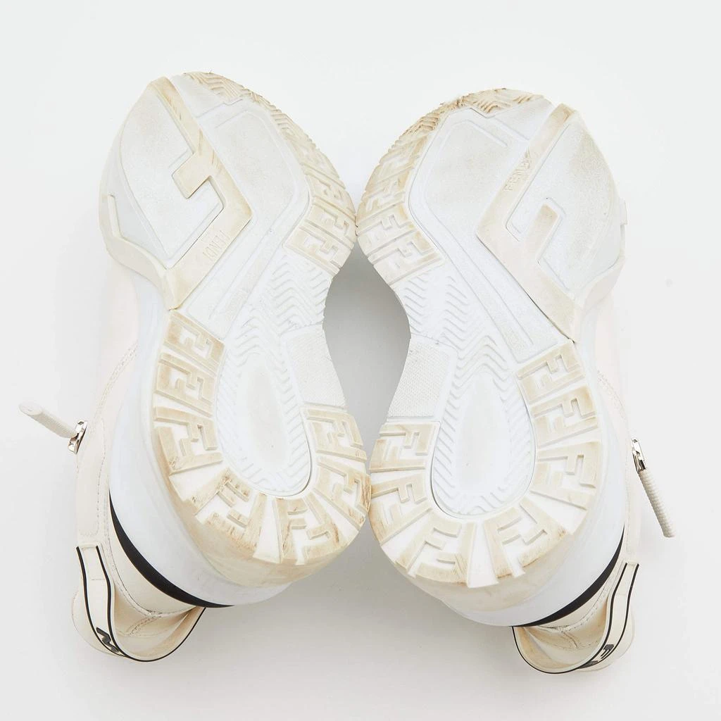 Fendi Off White Leather Fendi Flow Sneakers Size 38.5 商品