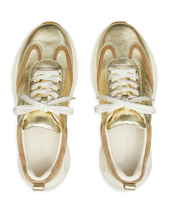 商品Tory Burch|Women's Good Luck Double T Gold Trainer Sneakers ,价格¥2431,第4张图片详细描述