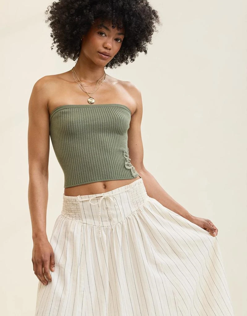 商品Aerie|Aerie Ribbed Sweater Tube Top,价格¥210,第1张图片