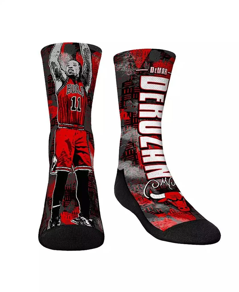 商品Rock 'Em|Youth Boys and Girls Socks DeMar DeRozan Chicago Bulls Big Player Crew Socks,价格¥165,第1张图片