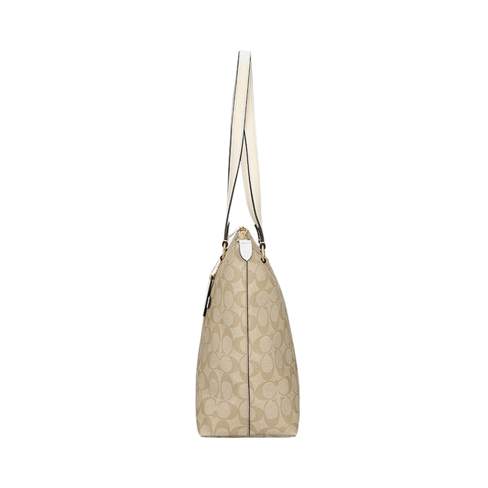 coach 女士大号卡其色PVC手提单肩包 79609IMDQC 商品