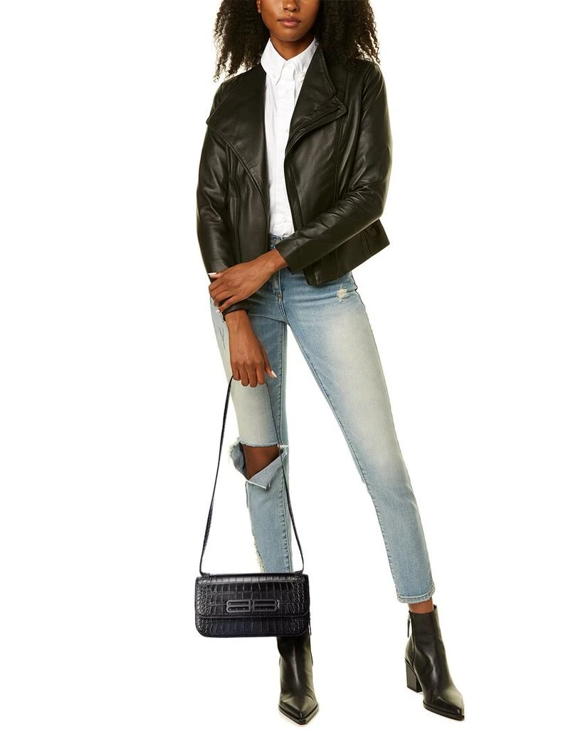 商品Balenciaga|Balenciaga Gossip Small Croc-Embossed Leather Shoulder Bag, Black,价格¥10915,第4张图片详细描述
