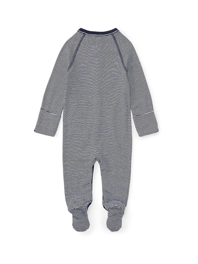 商品Ralph Lauren|Baby Boy's Striped Cotton Jersey Footie,价格¥294,第2张图片详细描述