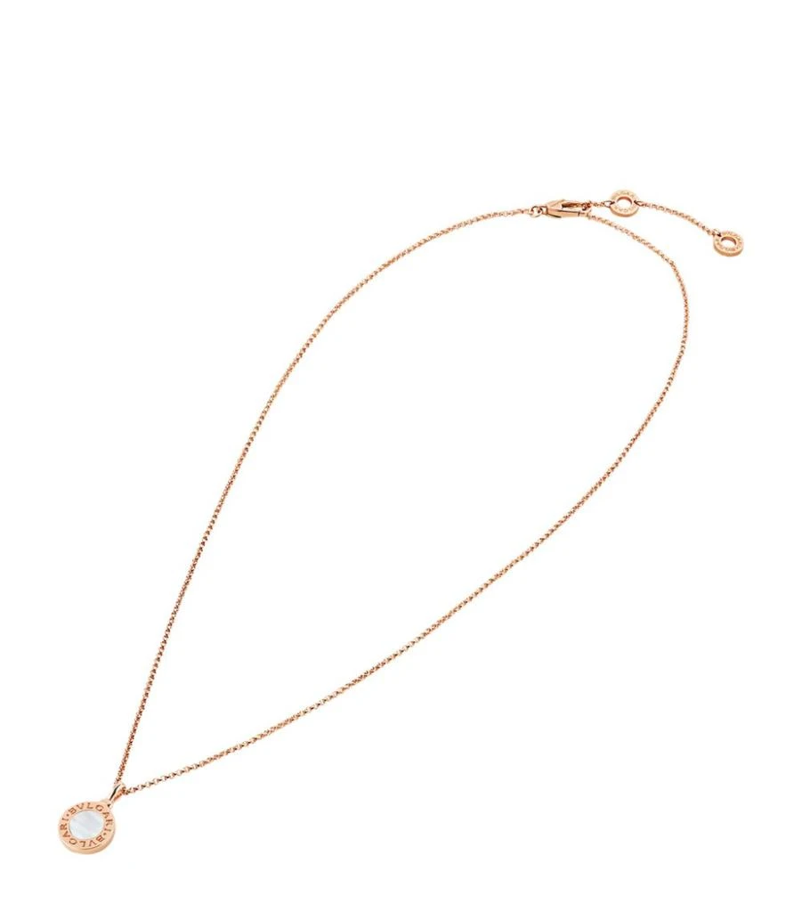 商品BVLGARI|Rose Gold and Mother-of-Pearl BVLGARI BVLGARI Necklace,价格¥19609,第1张图片