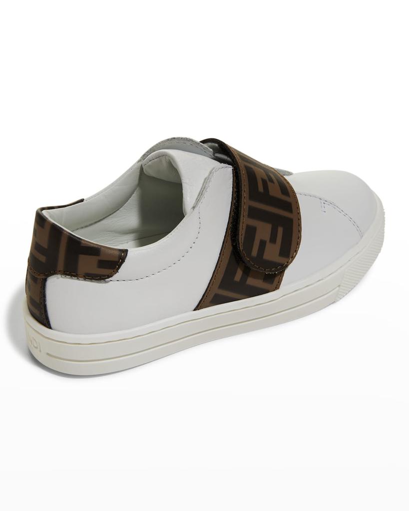 Kid's Fendi Grip-Strap Sneakers, Size 19-23商品第3张图片规格展示