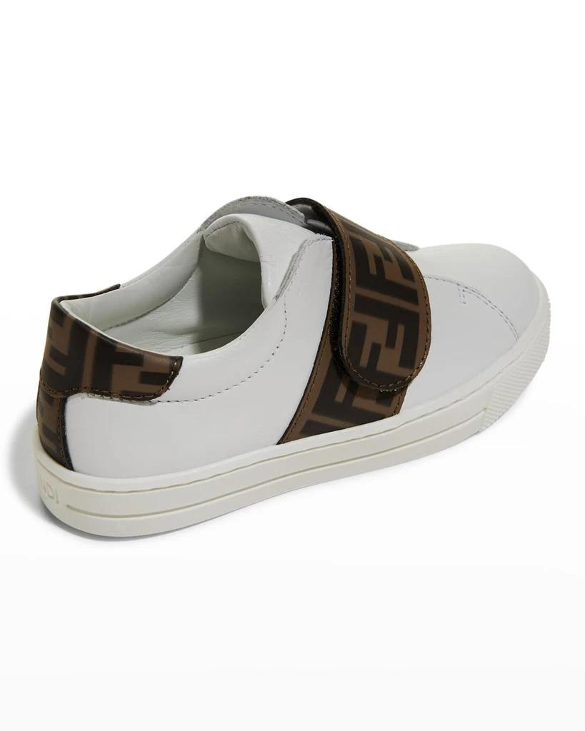 商品Fendi|Kid's Fendi Grip-Strap Sneakers, Size 19-23,价格¥2387,第3张图片详细描述