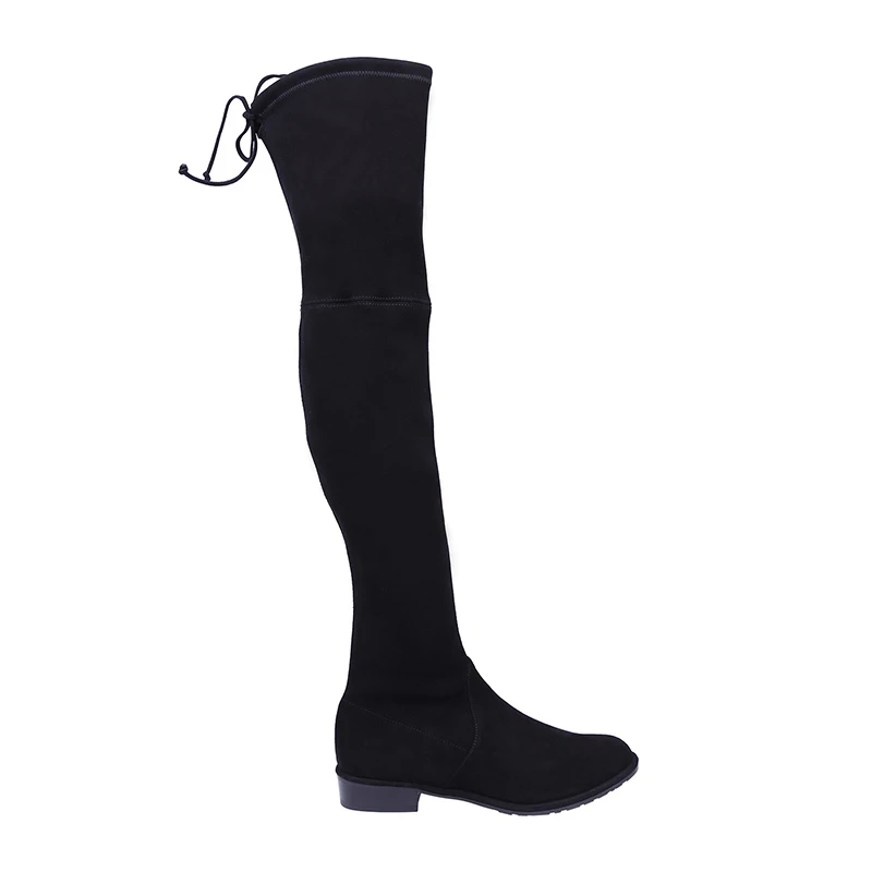 商品[国内直发] Stuart Weitzman|Stuart Weitzman 女士黑色麂皮显瘦高筒靴 LOWLAND-SUEDE-SM000,价格¥4619,第1张图片