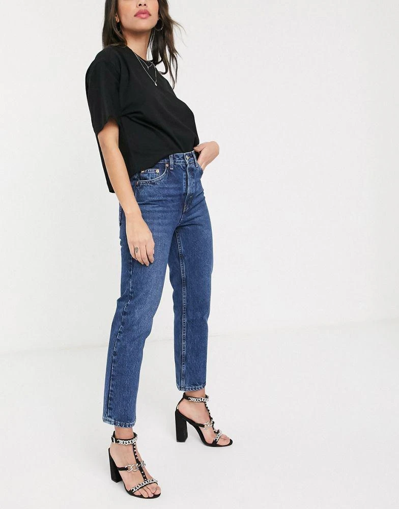 商品Topshop|Topshop Editor straight leg jeans in bright blue,价格¥245,第4张图片详细描述