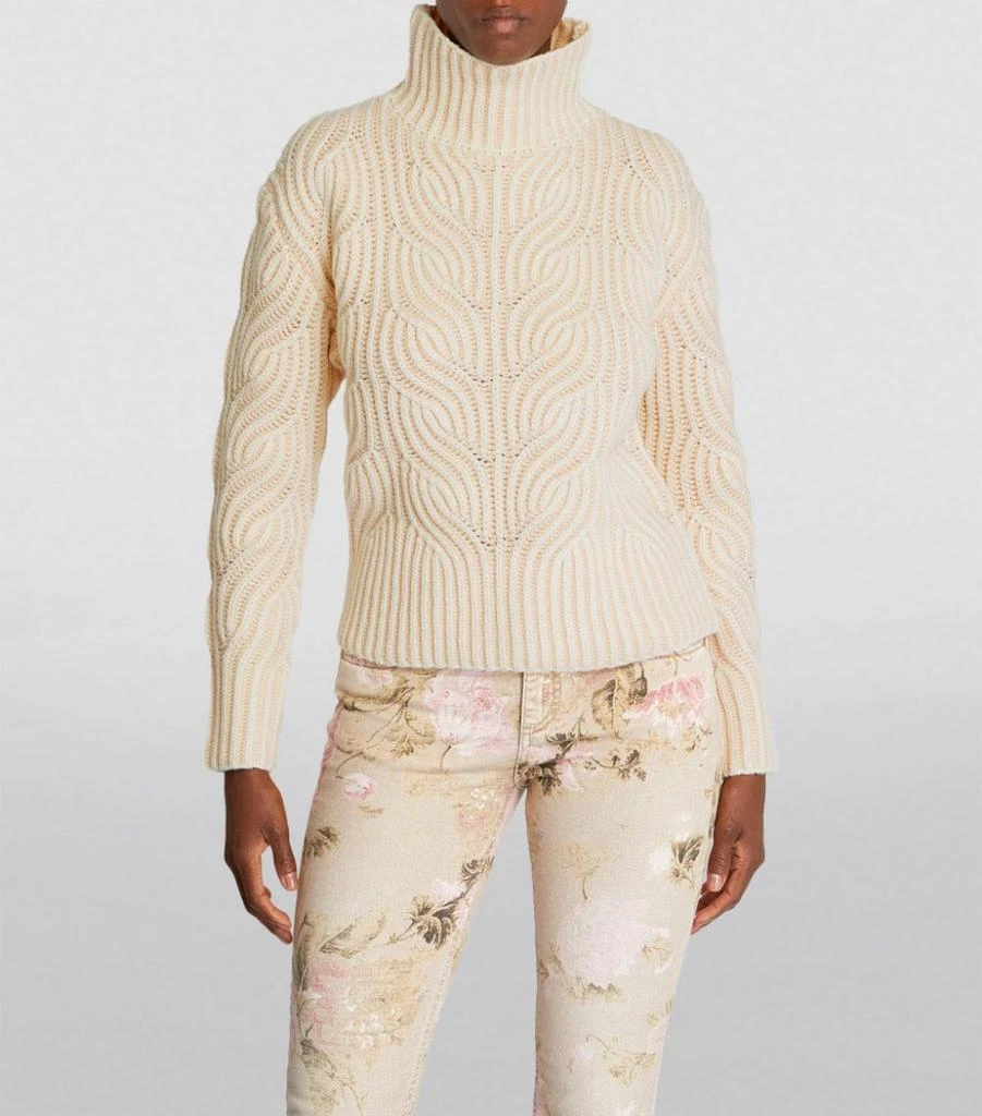 商品Zimmermann|Cable Knit Cosmic Rollneck Sweater,价格¥4453,第3张图片详细描述