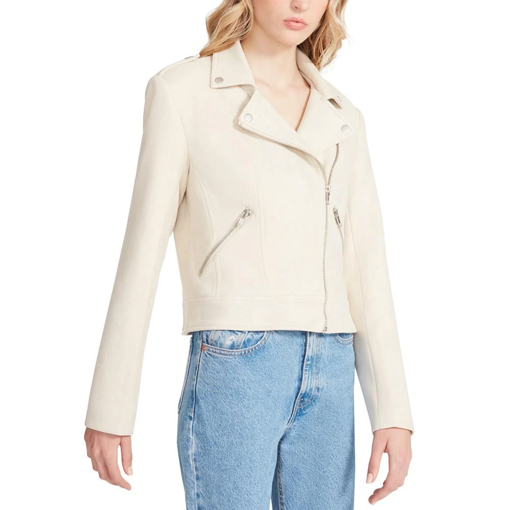 商品Steve Madden|Women's Faux-Suede Zip-Front Moto Jacket,价格¥442,第3张图片详细描述