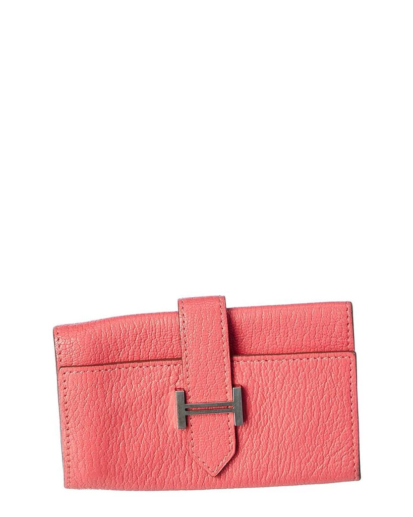 商品[二手商品] Hermes|Hermes Pink Chevre Mysore Bearn Multicles 4 Key Holder (Authentic Pre-Owned),价格¥3980,第1张图片