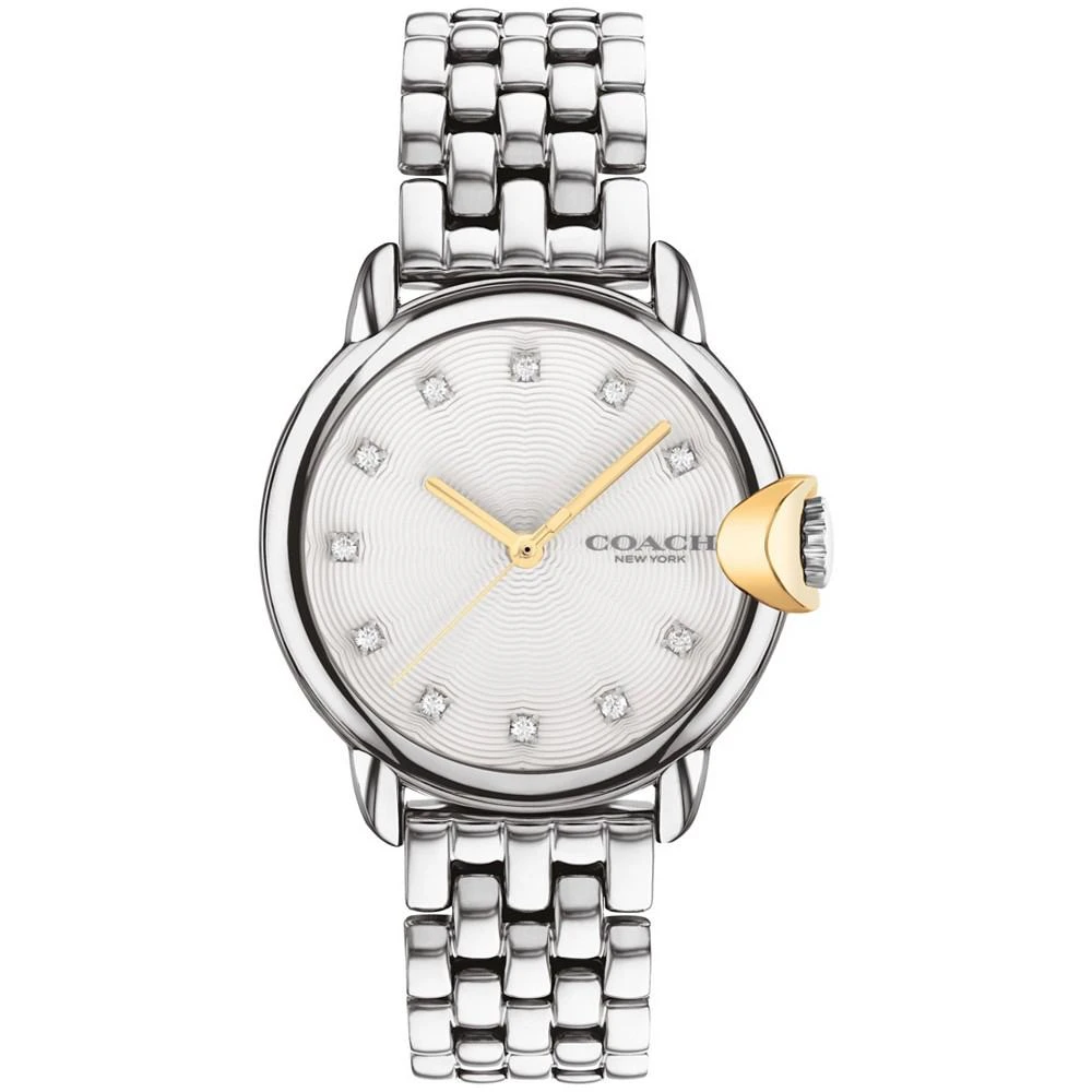 商品Coach|Women's Arden Silver-Tone Stainless Steel Bracelet Watch,价格¥1247,第1张图片