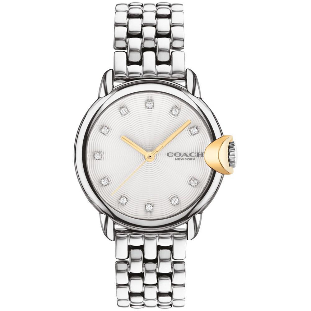 商品Coach|Women's Arden Silver-Tone Stainless Steel Bracelet Watch,价格¥1515,第1张图片