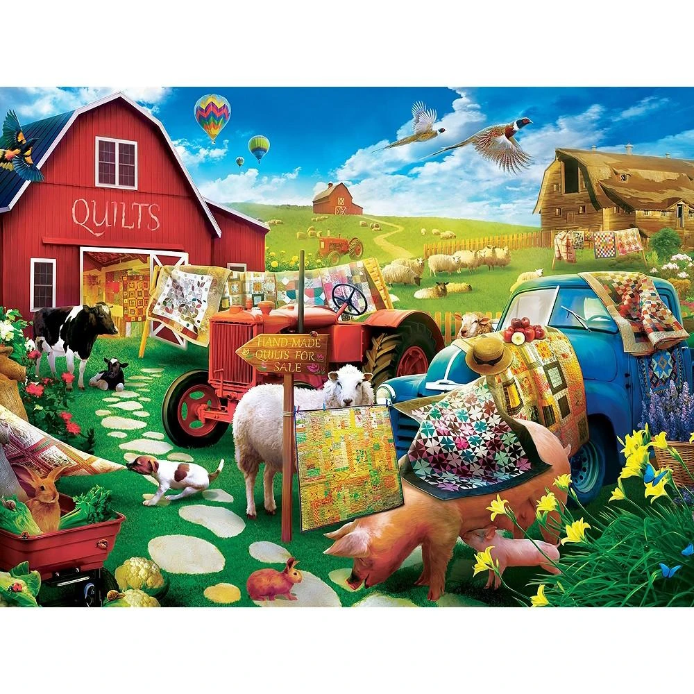 商品MasterPieces Puzzles|Green Acres - Quilt Country 300 Piece Adult Jigsaw Puzzle,价格¥149,第3张图片详细描述