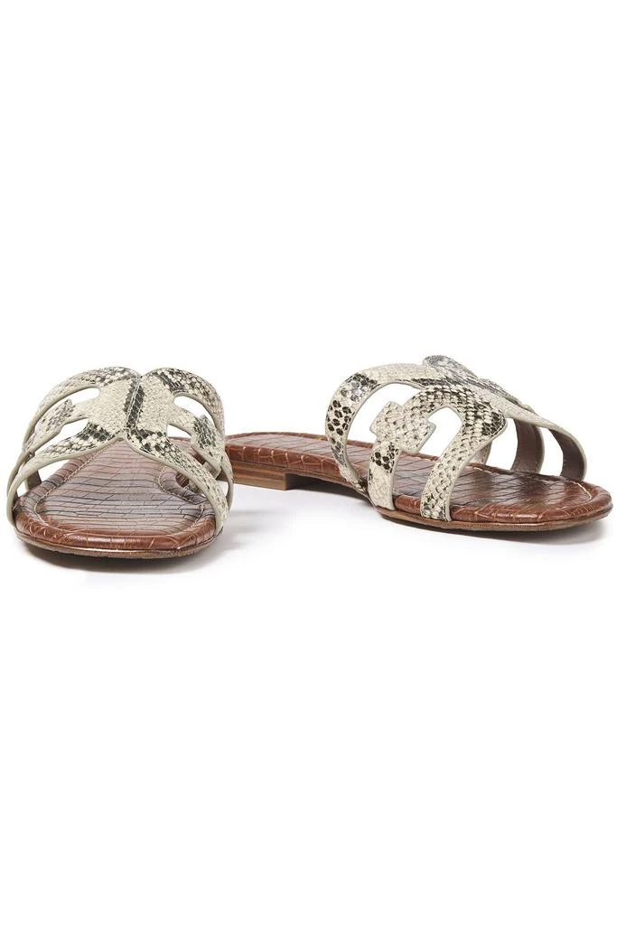 商品Sam Edelman|Bay cutout snake-effect leather slides,价格¥538,第2张图片详细描述