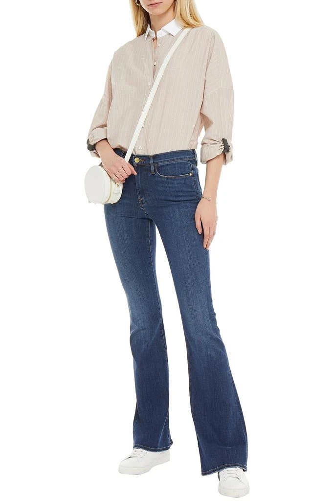 商品FRAME|Le High Flare faded high-rise flared jeans,价格¥567,第2张图片详细描述